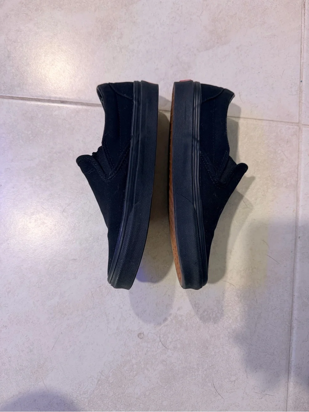 Vans Black Slip-On Canvas Loafers for Women